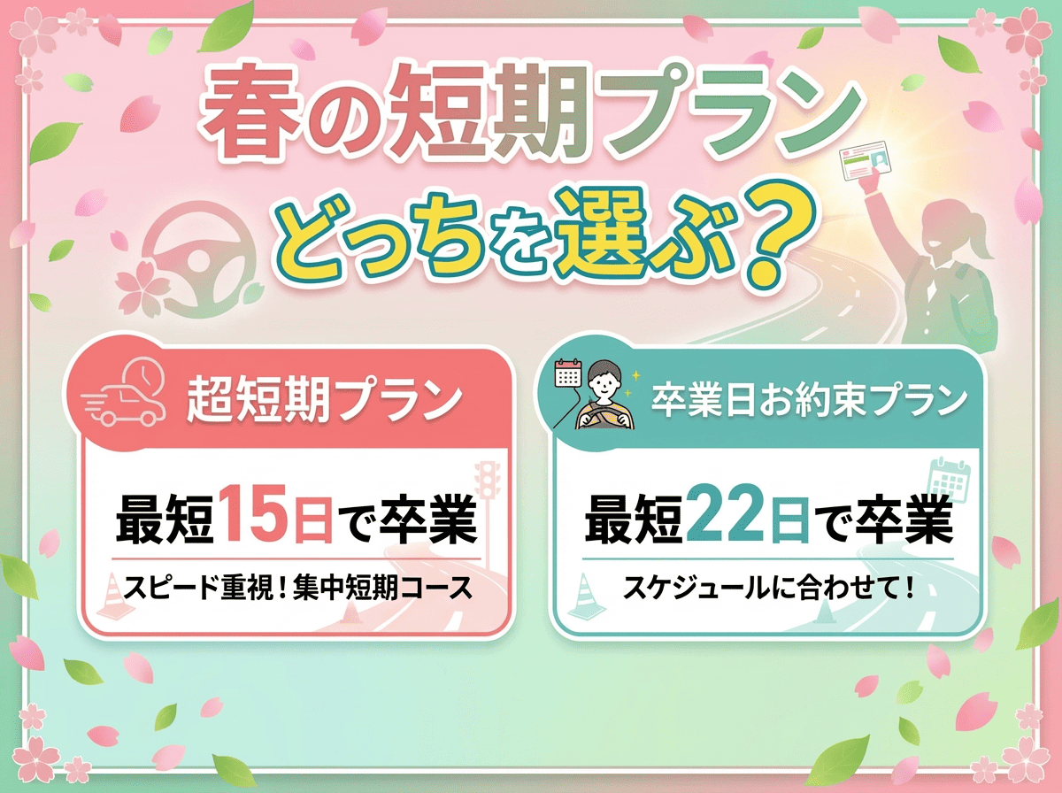 3月中に卒業！【1~3月入校】春の短期プラン受付中！